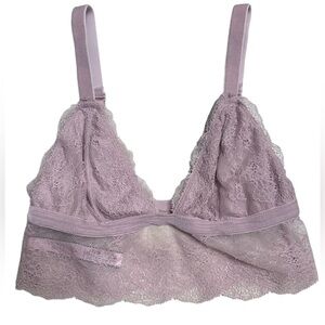 Victoria’s Secret dusty rose lace triangle longline bralette size XS